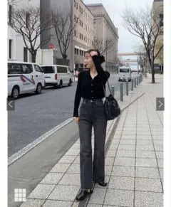 セミフレアデニムパンツ