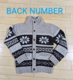 BACK NUMBER 雪の結晶模様 セーター M