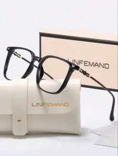 LINFEMAND メガネ ブラック
