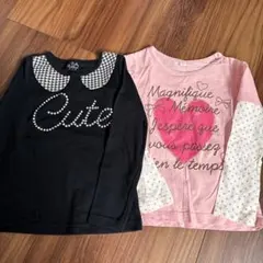 女の子110サイズ 長袖カットソー 2点セット