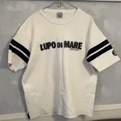 SINACOVA シナコバ Tシャツ ホワイト ボーダー ロゴ入り L