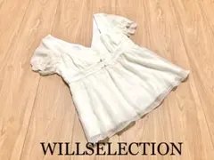 WILLSELECTION シフォン　ビジュー　シフォントップス
