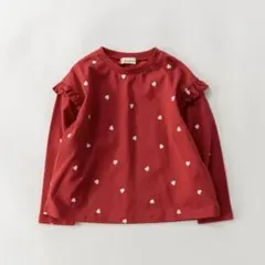 branshes ブランシェス　ロンT 長袖 ハート柄　赤　120