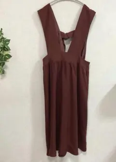 Derelikt コーデュロイジャンパースカート バーガンディ 3L