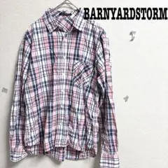 BARNYARDSTORMバーンヤードストーム　長袖コットンシャツ　チェック柄のサムネイル