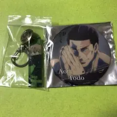 呪術廻戦 校章ボタン付きアクリルチャーム 狗巻棘 名場面缶バッジ 東堂葵