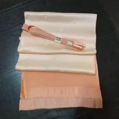 オレンジグラデーション☆絹100%帯揚げ ☆帯締め