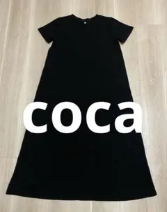 新品未使用cocaコカ半袖 カットソーワンピース ブラック黒Mサイズ
