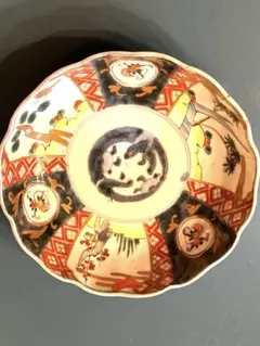 佐藤走破 五代 六十七歳 染付 色絵 小鉢 鳥 花文様 花鳥文 深皿 陶磁器