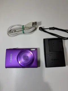 Canon IXY パープル コンパクトデジタルカメラ 充電器・ケーブル付