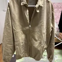 ベージュ ジップアップジャケット