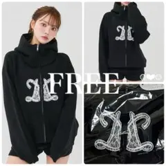 Darich♡インフィニティロゴパンツニットセットアップ♡ブラック♡FREE