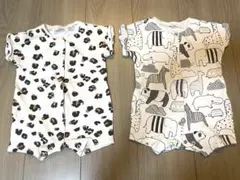 NEXT ベビー 半袖ロンパース セット 6-9 70 豹柄 男の子　女の子