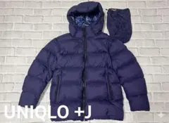 UNIQLO +J ライトダウンボリュームパーカー L ブルー