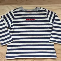MIKI HOUSE ネイビー×ホワイトボーダー長袖Tシャツ　カットソー　重ね着