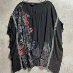 デシグアル Desigual チュニック ブラウス S 花柄 レーヨン ゆったり