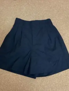 ネイビー プリーツ キュロット