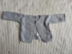 プチバトー　グレー鹿子編みカーディガン