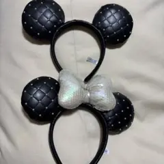 ディズニーカチューシャ　キルティング ミニーミッキーセット