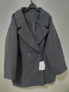 グレー ダブルブレスト コート