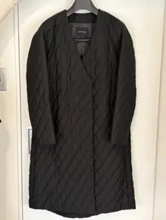 UNTITLED キルティング ロングコート 黒