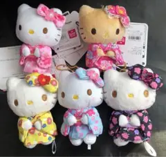 超お買得‼️正規品　新品　タグ付　ハローキティ 着物キーホルダー 5種セット❣️