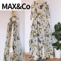【新品】Max&Co マックスアンドコー　ロングフレアワンピース　マキシ丈　L