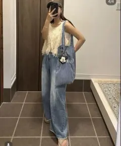 megumi デニム シームワイドパンツ ワイドデニム