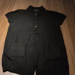 THEORIA ブラックニットベスト LL