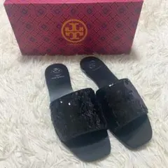 トリーバーチ スパンコールサンダル ブラック 24 黒 TORYBURCHのサムネイル