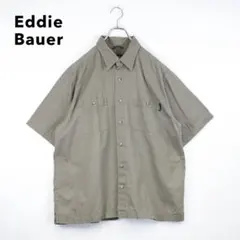 【レア‼️】エディーバウアー 半袖シャツ ブラウングレー オーバーサイズ 90s