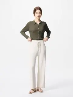 【新品未使用/タグ付き】★UNIQLO★ウォッシャブルニットリブパンツ/M