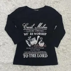 Cecil McBee ブラック 七分袖 Tシャツ　38サイズ