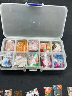 花柄ネイルホイルセット 透明ケース付き
