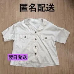 INGNI 半袖シャツ 開襟シャツ ベージュ Mサイズのサムネイル