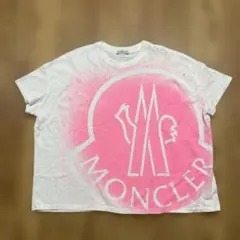 新品】モンクレール 半袖 Tシャツ フューシャピンク GIROLLO シルバー 
