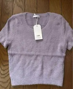 GYDA シャギーハーフスリーブニットTOPS