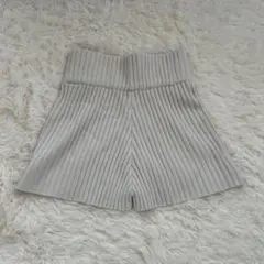 GRL ハイウエストリブニットショートパンツ