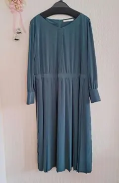 極美品 プリーツワンピース ナチュラルビューティ 大きいサイズ 19号