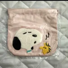 スヌーピー　ピーナッツ　Peanuts　SNOOPY　ポーチ　ピンク　巾着