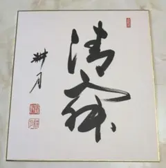 かなりお値下げ！！【真作】谷耕月 直筆色紙2枚（慧日観音・行雲流水