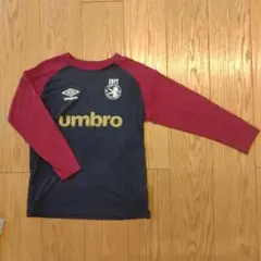 umbro 長袖Tシャツ ネイビー/ワインレッド　150