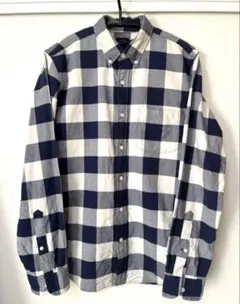 J.CREW チェックシャツ S ネイビー ナチュラル ホワイト navy