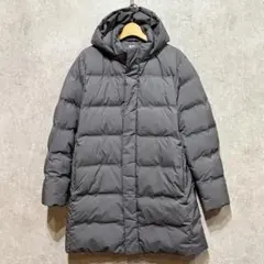 UNIQLO ユニクロ シームレスダウンコート メンズ グレー 着脱フード XL