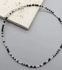 port ポート　カラフルビーズネックレス　ブラック