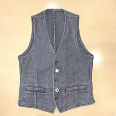 美品】ラルディーニ ベスト ブートニエール リネン混 シャンブレー