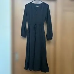黒　ワンピース　春物　Free Size
