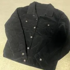 美品‼️GU コーデュロイ ボア襟ジャケット ブラック