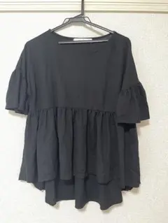 しまむら ペプラム フリル Tシャツ ブラウス チュニック Mのサムネイル
