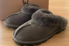 ugg ファーサンダル スリッパ 25 コケット グレー